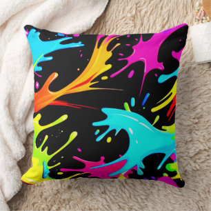Colour Splash: Abstract Art Cushion