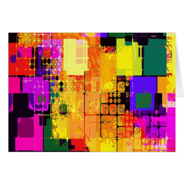 Colour Splash Abstract Art Geometric Patterns (Front Horizontal)