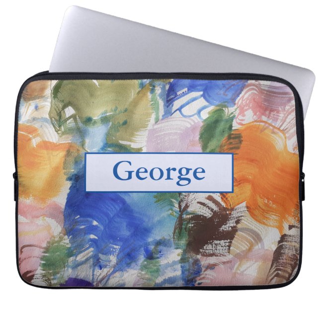 Colour Splash Abstract Art Laptop Sleeve (Front)