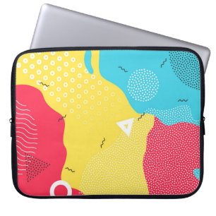 Colour splash abstract cartoon background or child laptop sleeve