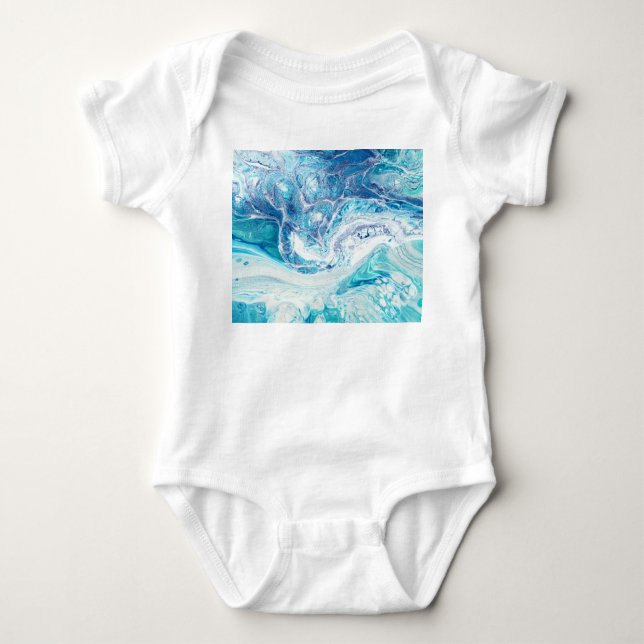 Colour Splash: Acrylic Abstract Background Baby Bodysuit (Front)