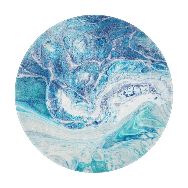 Colour Splash: Acrylic Abstract Background Cutting Board (Front)