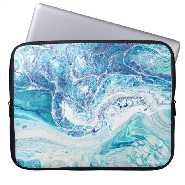 Colour Splash: Acrylic Abstract Background Laptop Sleeve (Front)