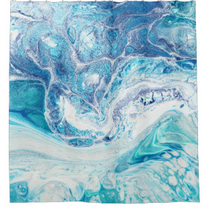 Colour Splash: Acrylic Abstract Background Shower Curtain