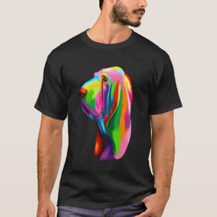 Colour Splash Basset Hound  Abstract Hush Puppy Ar T-Shirt