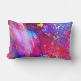colour splash bright colourful purple magenta  lumbar cushion