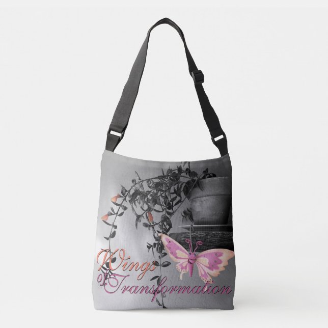 Colour Splash Butterfly Still Life Photograph Crossbody Bag (Front)