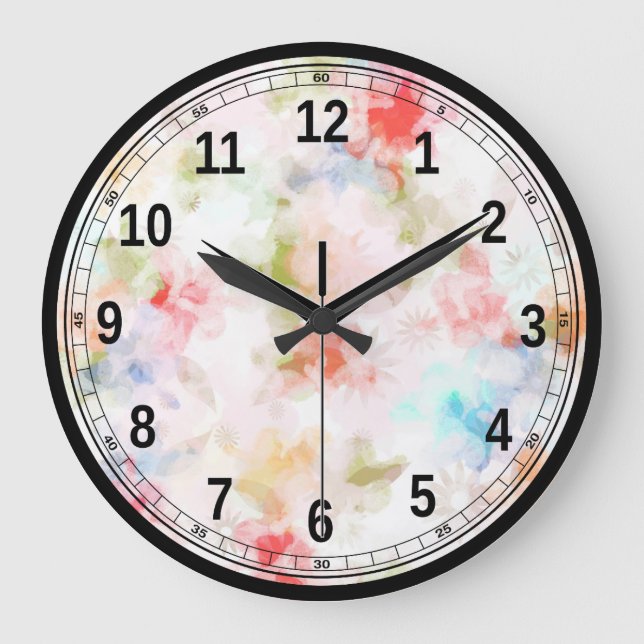 Colour Splash designer Large Clock (Front)