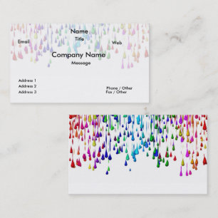 Colour Splash Drops Business Card
