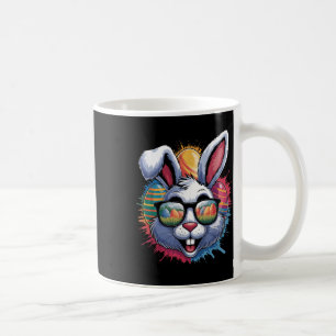 Colour Splash Easter Bunny Egg Hunting Bright Arti Coffee Mug