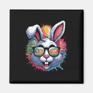 Colour Splash Easter Bunny Egg Hunting Bright Arti Magnet