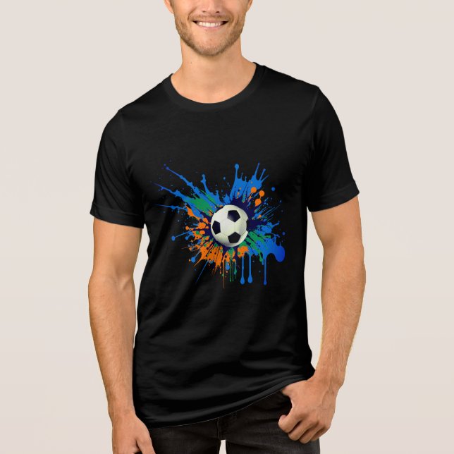  Colour Splash Football Tri-Blend Shirt (Front)