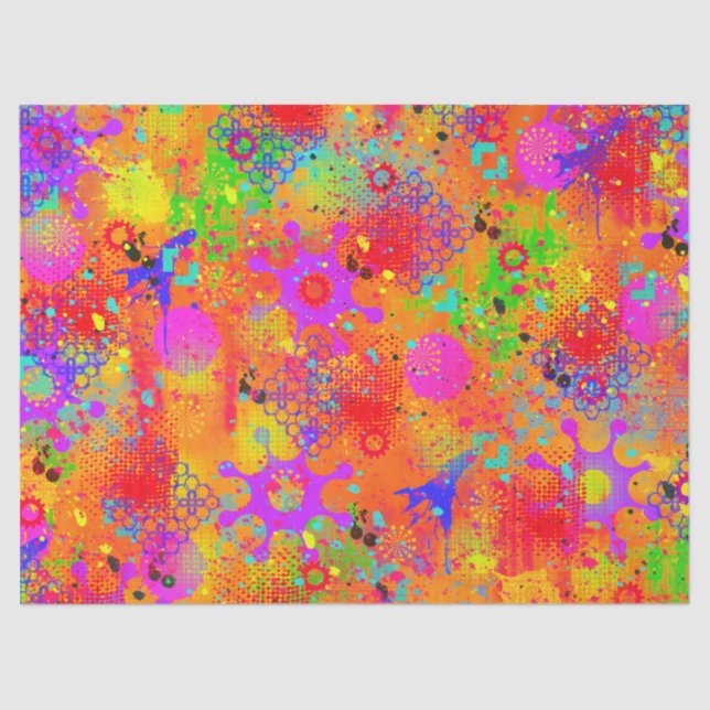 Colour Splash Graffiti Tissue Paper (Front)