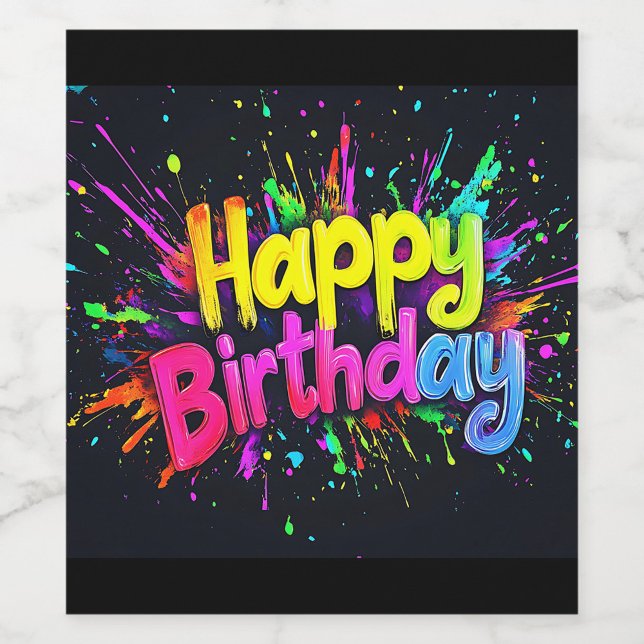 Colour Splash Happy Birthday Card (“Make their day pop with color! 🎨✨”)
