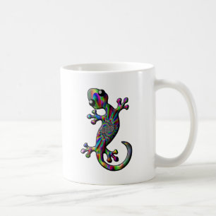 Colour Splash Paisly Climbing Gecko Lizard Coffee Mug
