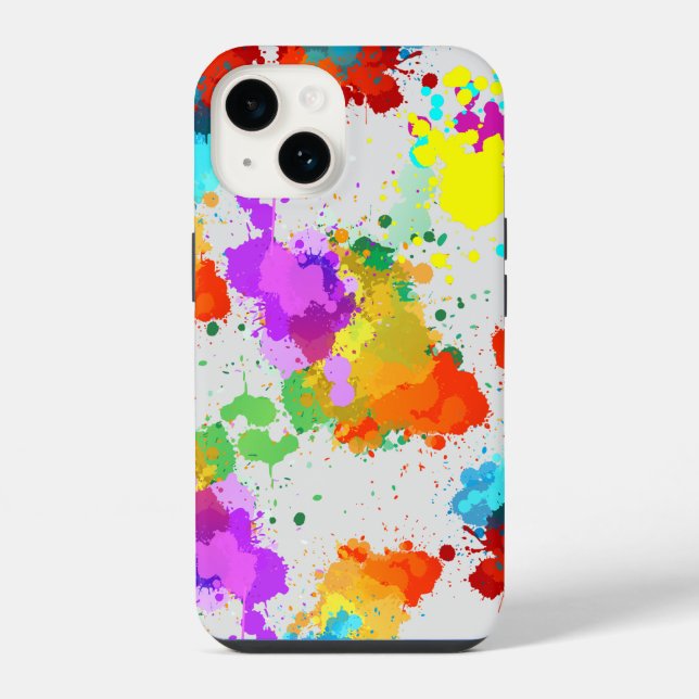 Colour Splash Pattern CC01 L Grey BG iPhone Case (Back)