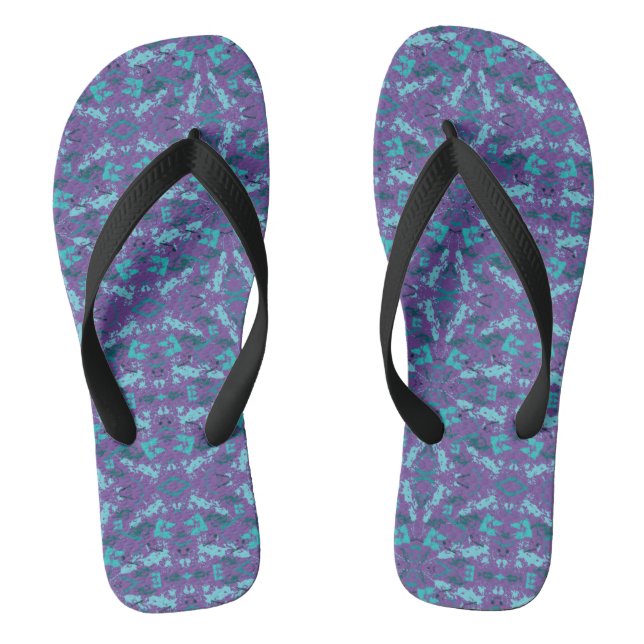 Colour Splash Pattern Thongs (Footbed)