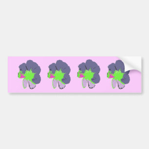 Colour Splash/ PopArt Flower Bumper Sticker