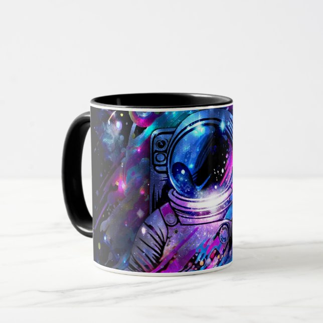 Colour Splash Starry Space Astronaut  Mug (Front Left)