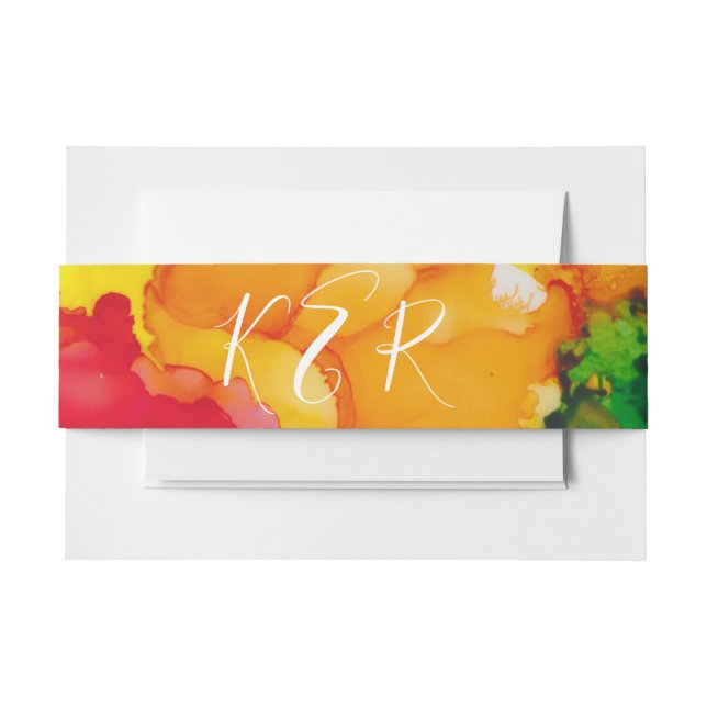 Colour Splash Too Bat Mitzvah Invitation Belly Ban Band (Front Example)