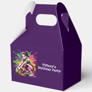 Colour Splash Volleyball Girl Birthday Party Favour Box