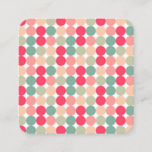 Colour Spot Pattern 01 Square Business Card