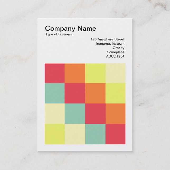 Colour Squares - 010 Business Card (Front)