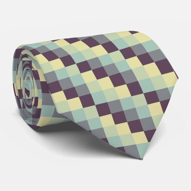 Colour Squares 011 Tie (Rolled)