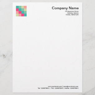 Colour Squares 013 Personalised Letterhead
