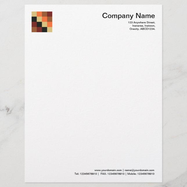 Colour Squares 04 Customized Letterhead (Front)