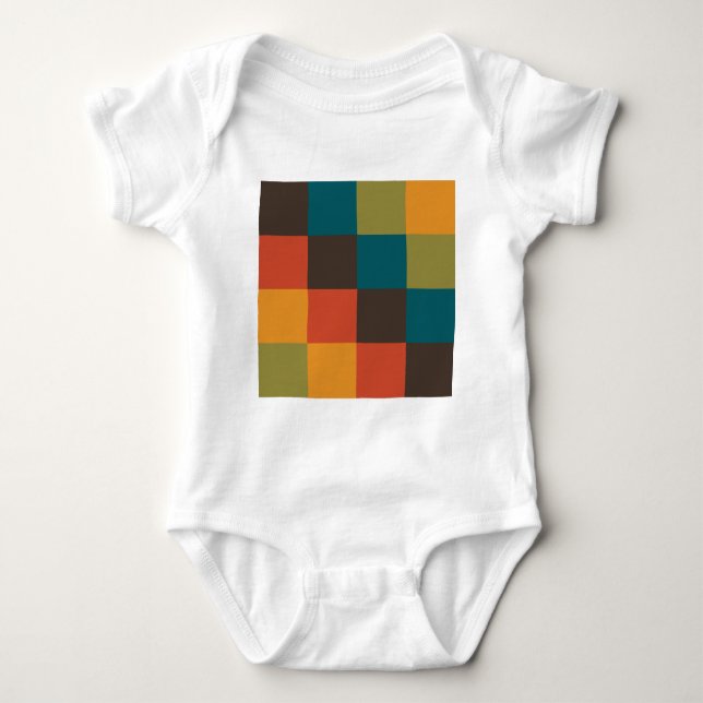 Colour Squares Baby Bodysuit (Front)