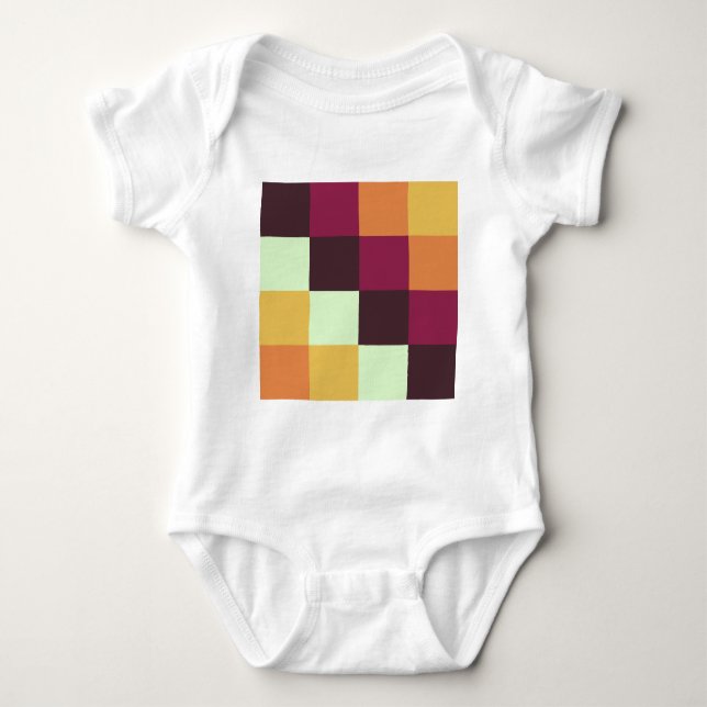 Colour Squares Baby Bodysuit (Front)