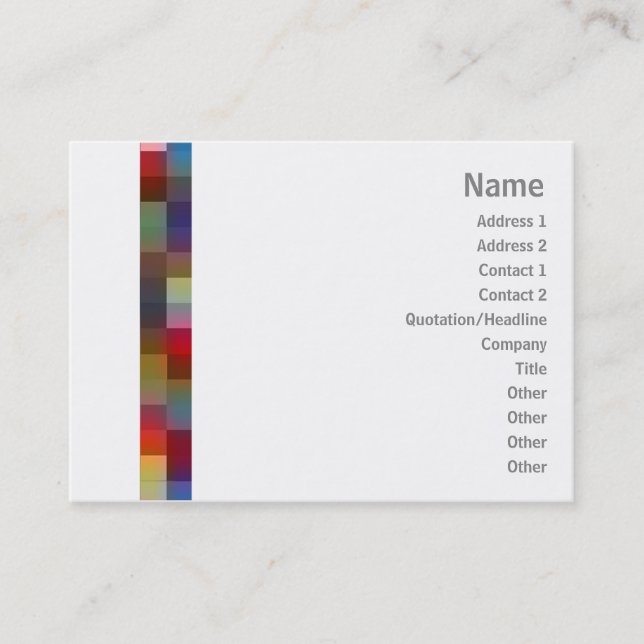 Colour Squares - Chubby Business Card (Front)