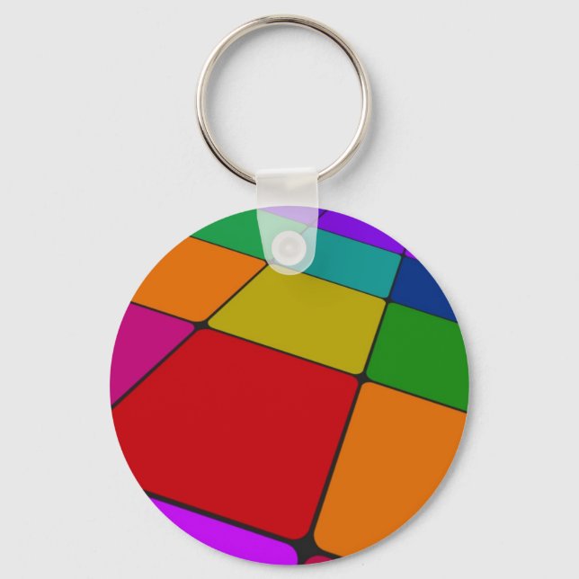 Colour Squares Key Ring (Front)