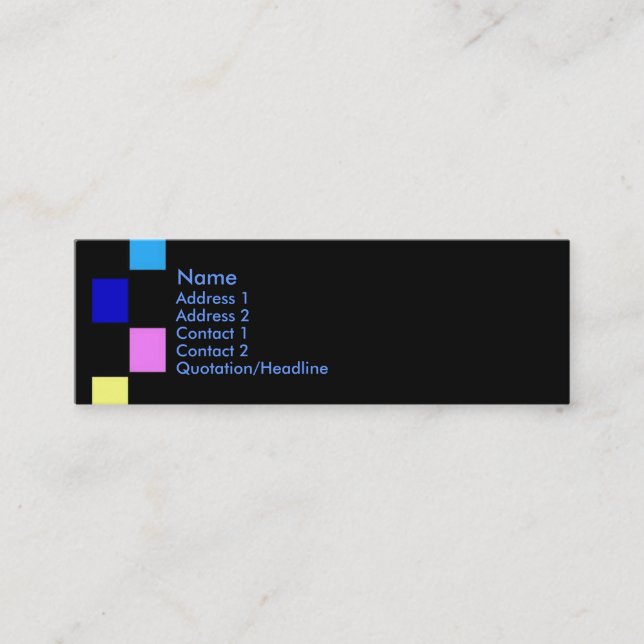 Colour Squares Profile Card (Front)