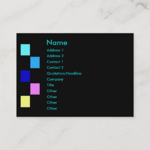 Colour Squares Profile Card