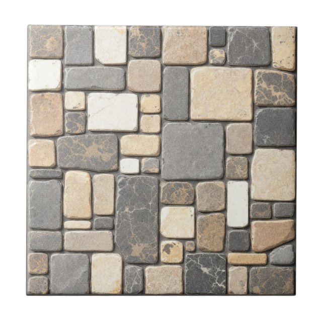 Colour stone Ceramic Square Ceramic Tile (Front)