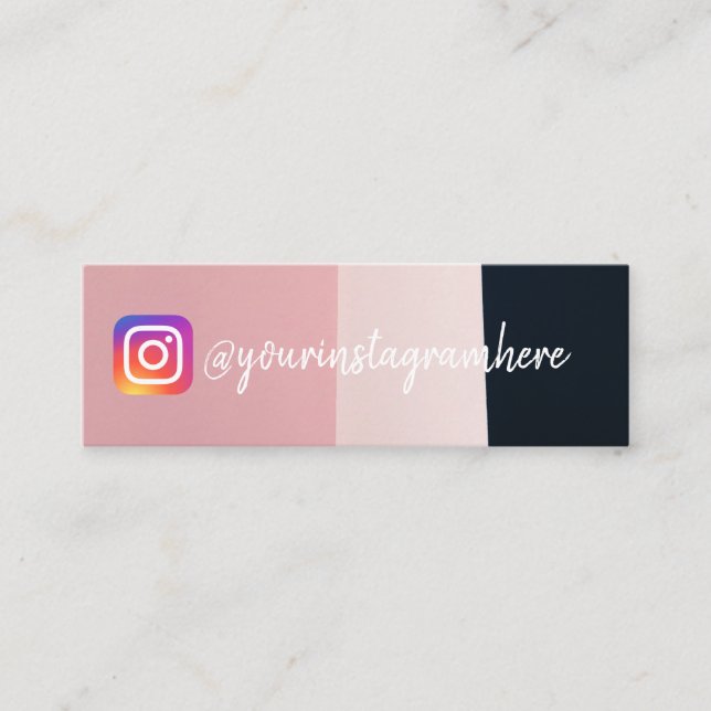 Colour Stripe Instagram Mini Business Card (Front)