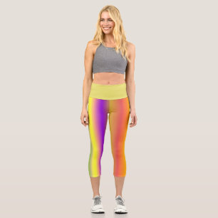 Colour Striped Capri Leggings