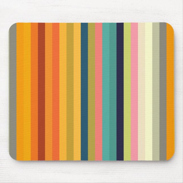 colour stripes colourful pastel 002 mouse pad (Front)