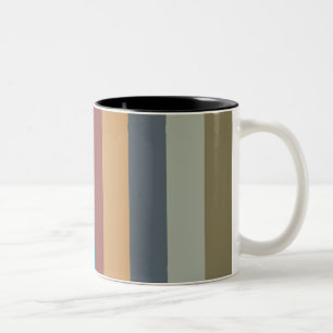 colour stripes colourful pastel Two-Tone coffee mug