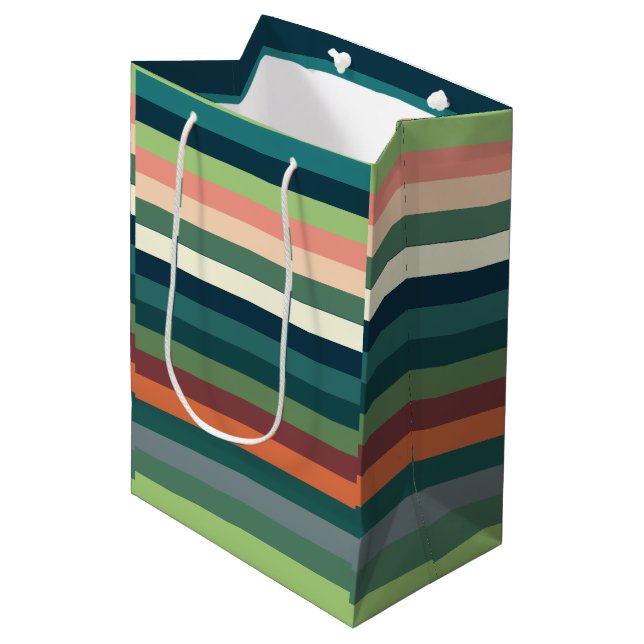Colour Stripes  Medium Gift Bag (Front Angled)