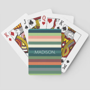 Colour Stripes Pattern Playing Cards