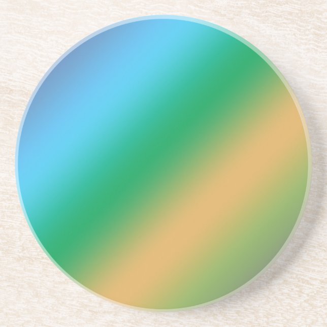 colour strips, green, yellow, blue coaster (Front)