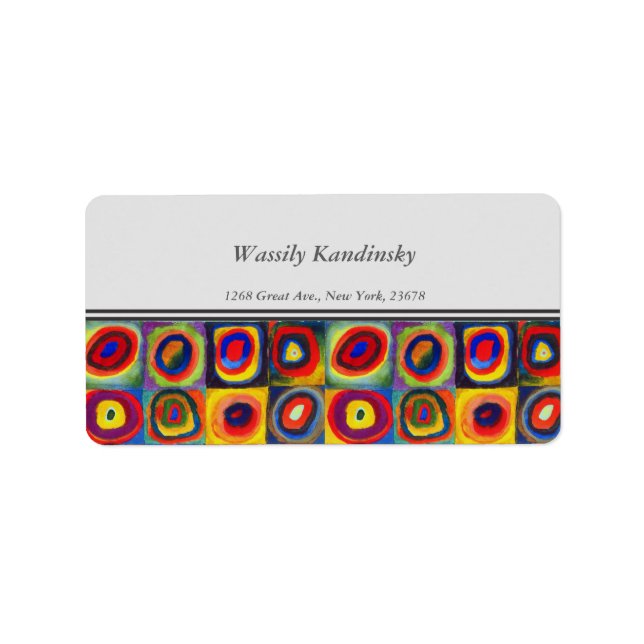 Colour Study by Wassily Kandinsky Label (Front)