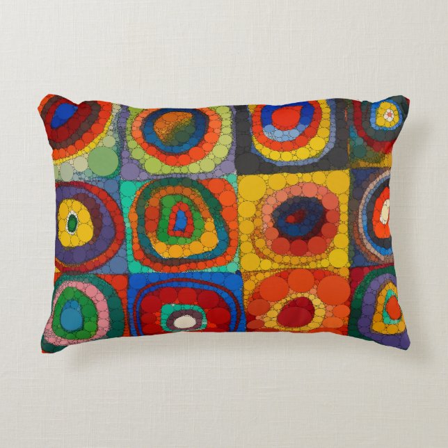 Colour Study, Infinity Dots by Wassily Kandinsky Decorative Cushion (Front)