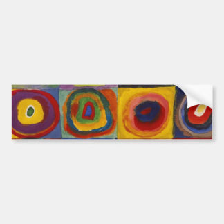 Colour Study of Squares Circles Bumper Sticker