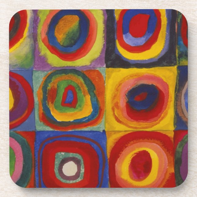 Colour Study of Squares Circles by Kandinsky Coaster (Front)