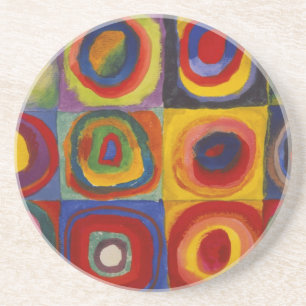 Colour Study of Squares Circles by Kandinsky Coaster