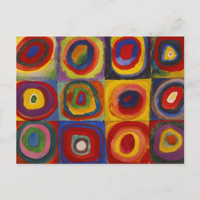 Colour Study of Squares Circles by Kandinsky Postcard (Front)